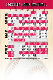 Magnetic Business Card Real Estate Baseball Schedules  |Realtor Tools